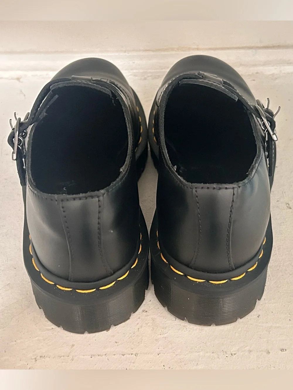 Dr. Martens plain black Mary Janes Oxfords